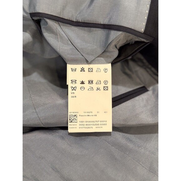 HUGO BOSS Mens Blazer Blue Pasolini Movie Pinstriped Comfort Fit Suit Jacket 38R - Picture 4 of 13